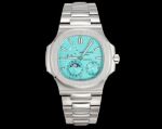 Patek Philippe Nautilus Women Cal.240PS 40mm Silver Stainless Steel Strap Tiffany Blue Dial Watch
